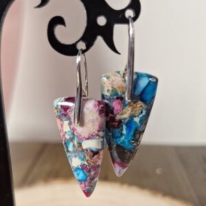 Multicolor Stone Drop Earrings